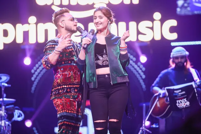 Dhvani Bhanushali and Millind Gaba share the stage for an exciting new mix