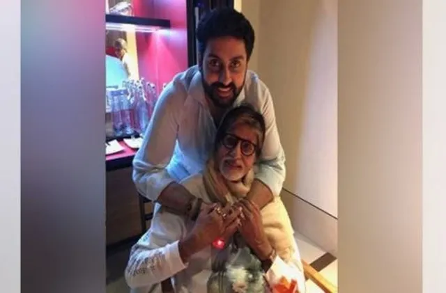 Big B on Abhishek’s birthday: He leads me now