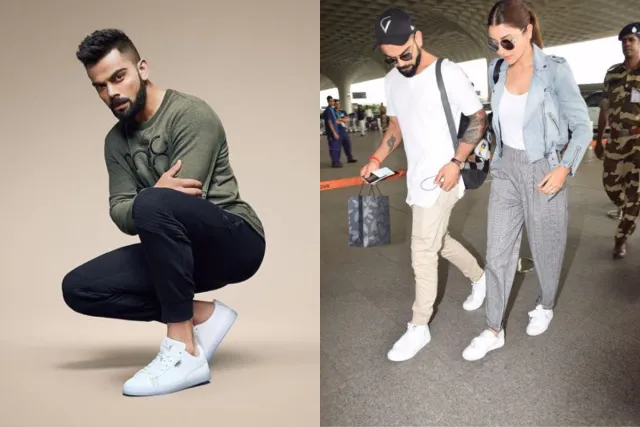 White sneakers virat kohli on sale