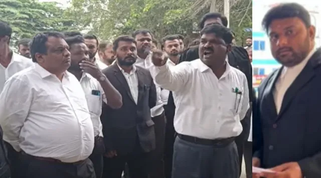 வக்கீலை அரிவாளால் சரமாரியாக வெட்டிய நண்பன்: ஓசூர் கோர்ட் வளாகத்தில் பரபரப்பு
