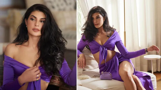 Jacqueline Fernandez slays in lavender crop top, see photos