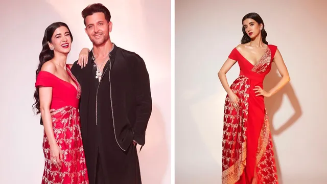 Hrithik Roshan posted pictures of his 'lady in red' from the NMACC event