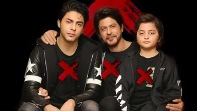 Shah Rukh Khan and son Aryan Khan Abram Khan were seen twinning