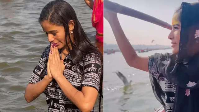 महाकुंभ पहुंचीं पूनम पांडे ने संगम में लगाई डुबकी, फोटो शेयर कर कहा- 'सब पाप....'