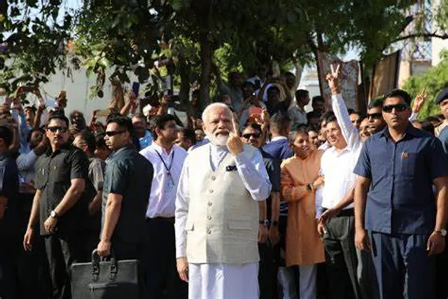 Prime Minister Modi Votes in Ahmedabad