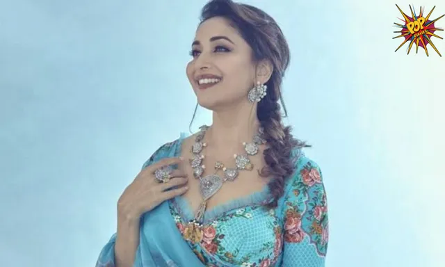 Madhuri Dixit looks Adorable in  Her Mesmerizing Blue Shade Sarees and Lehengas See pics