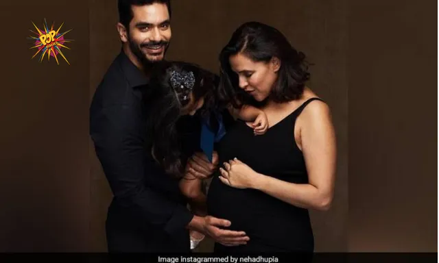 Neha Dhupia and Angad Bedi welcome Baby Boy, Shares a happy family pic