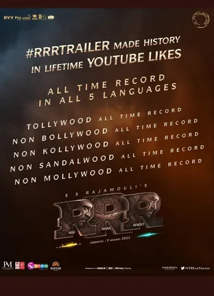 SS Rajamouli's ‘RRR’ becomes the most liked trailer ever, breaks Baahubali's record!
