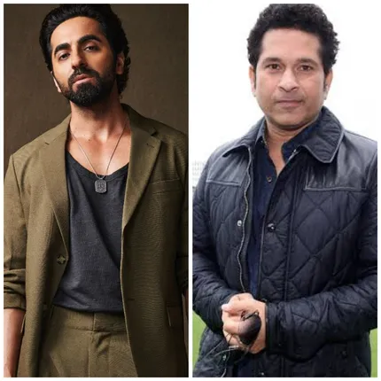 Cricket legend Sachin Tendulkar plays football with Ayushmann Khurrana, wishes him for Action Hero!