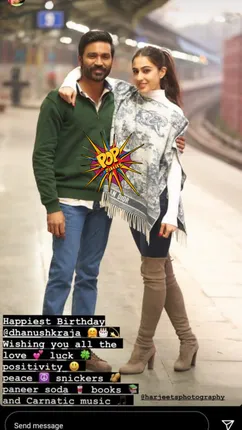 <em>Sara Ali Khan pens down a sweet note on Atrangi Re co-star Dhanush's birthday; Check it out!</em>