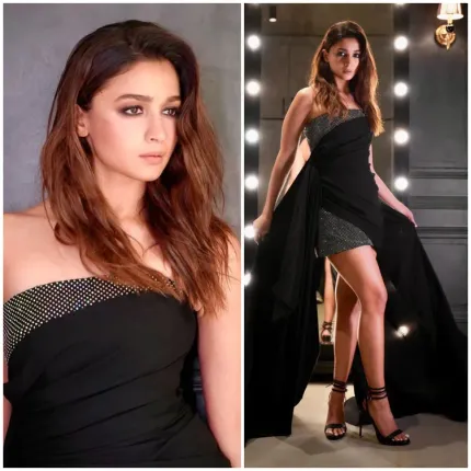 Alia Bhatt's little black dress with dramatic trail for 83 screening costs over Rs 2 lakh!