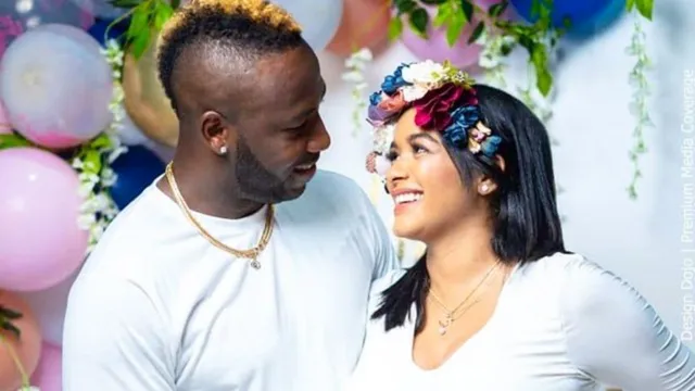Who is Andre Russell's wife? What is the age difference between Andre and Jassym  Lora?