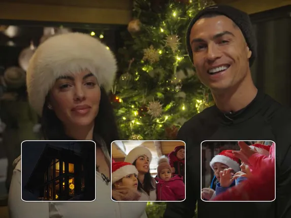 Cristiano Ronaldo and family meet Santa Claus share Christmas message