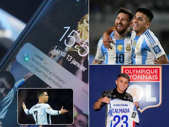 Dont listen to Cristiano' Olympique Lyonnais takes a dig at Ronaldo with  fake Messi text