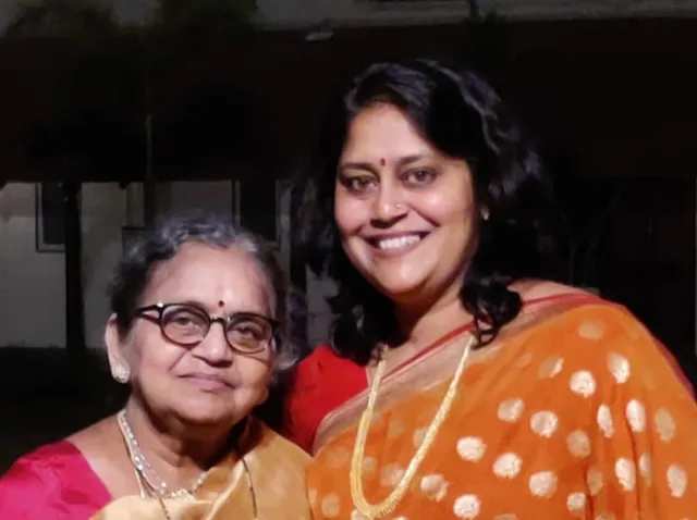 Vasudha Bhogaraju with her mother B Renuka Devi
