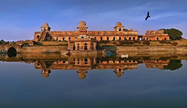 Jahaz Mahal: The ship palace anchored in the waters of Mandu. Pic: MP Tourism