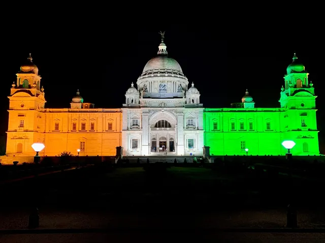 Kolkata Illuminates in Tricolor as Victoria Memorial Shines for 78th Independence Day