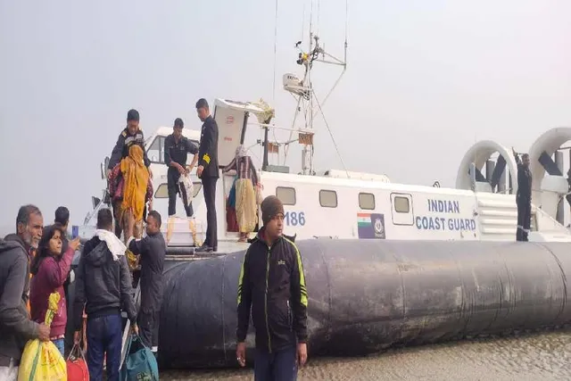 Pilgrims stuck in mid sea on way back from Gangasagar, Coast Guard launches operation