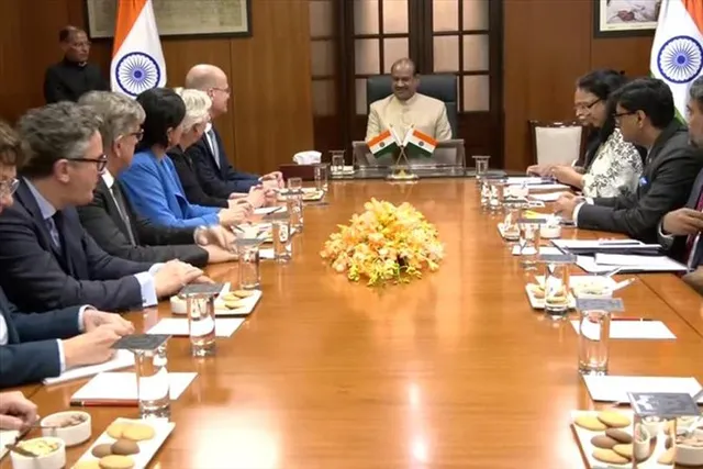 A delegation of the German-Indian Parliamentary Group met Om Birla