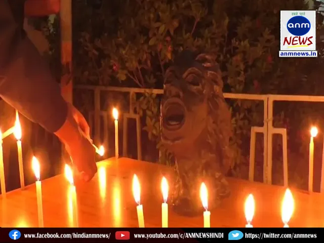 Abhaya was remembered by lighting candles in front of her symbolic statue