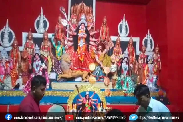 चीनाकुड़ी 2 नंबर में माँ दुर्गा का प्रतिमा