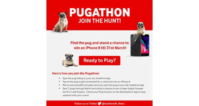 Vodafone Announces A 30 Day Pugathon