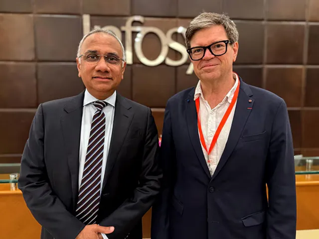 Infosys CEO Salil Parekh with Meta VP and Chief AI Scientist, Yann LeCun