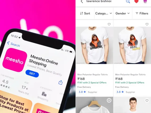 Lawrence Bishnoi t-shirts listed for sale on Meesho