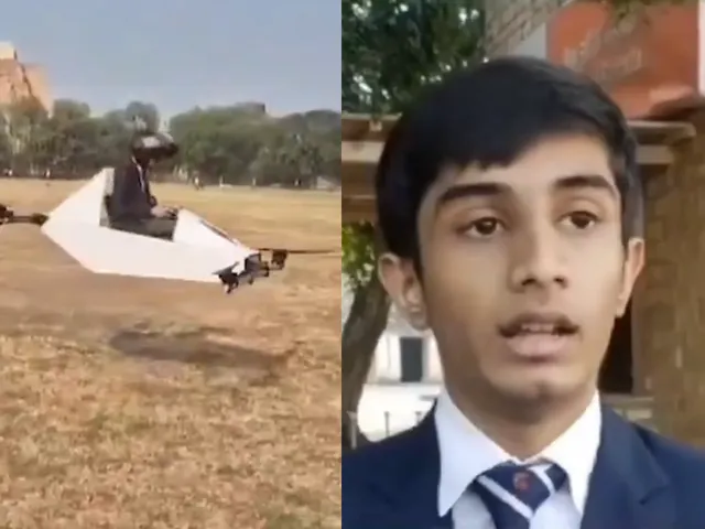 Gwalior's Class 12th student develops human-carrying drone
