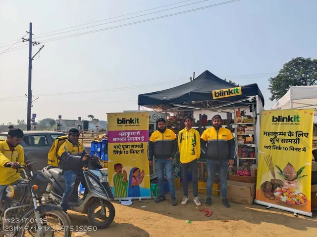Blinkit arrives at Maha Kumbh Mela