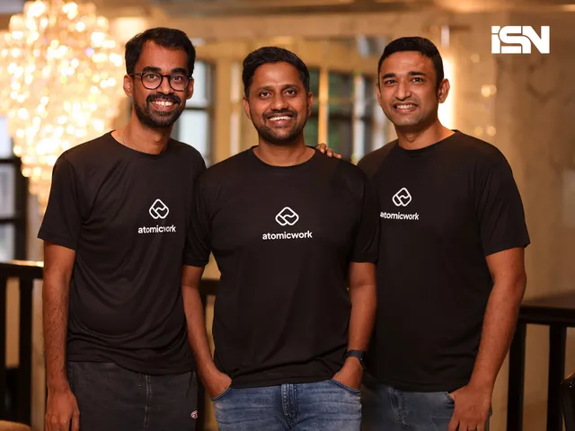 Atomicwork founders (L to R) Kiran Darisi, Vijay Rayapati and Parsuram Vijayasankar.