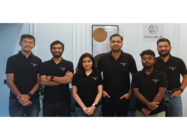 Cofounders Harshita Srivastava and Aman Goel (Centre) with the GreyLabs AI team