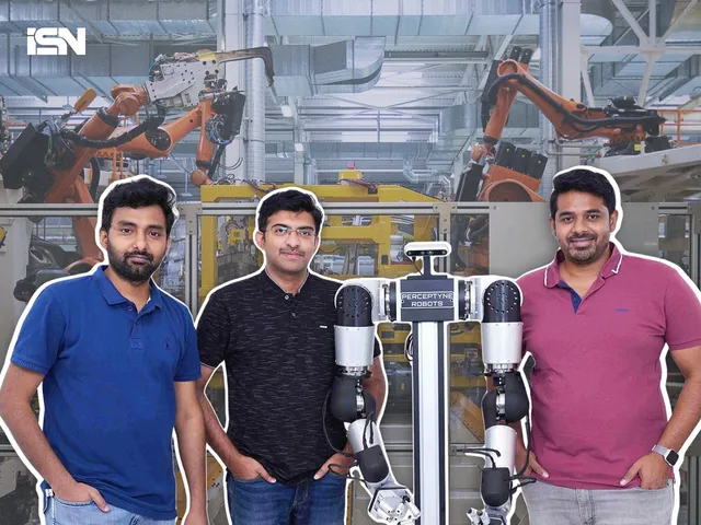 (Left to Right) Raviteja Chivukula (CEO), Mrutyunjaya Nadiminti, Jagga Raju Nadimpalli, Cofounders, Perceptyne