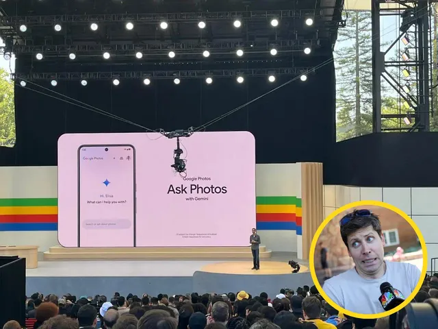 Sam Altman on visuals of the Google IO event