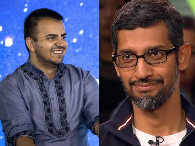 Bhavish Aggarwal and Sundar Pichai