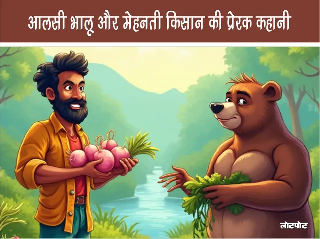 Inspirational story of the lazy bear and the hardworking farmer