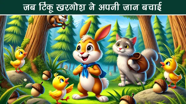 When tinku rabbit saved his life jungle story 