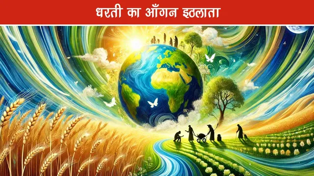 the courtyard of the earth flaunts Hindi Poem