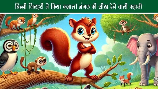 Binny squirrel did wonders Jungle learning story 