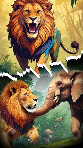 Hindi Jungle Story The elephant taught the lion a lesson (1)