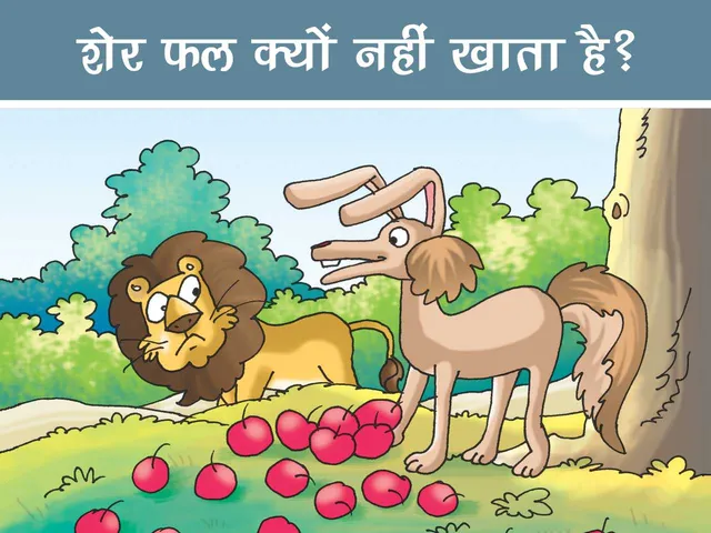 Lion and jackal cartoon image