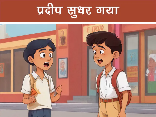 cartoon image of school boys