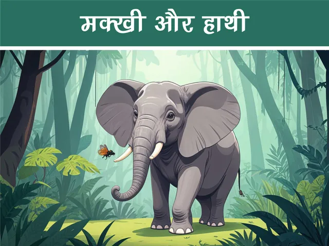 हिंदी जंगल कहानी: मक्खी और हाथी