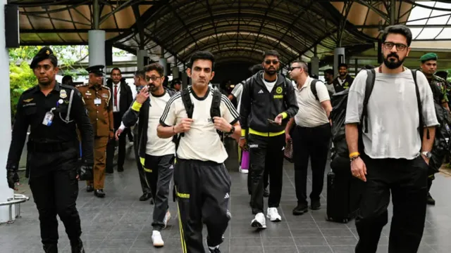 India's new head coach Gautam Gambhir with Hardik Pandya arrived in Sri Lanka on Monday evening