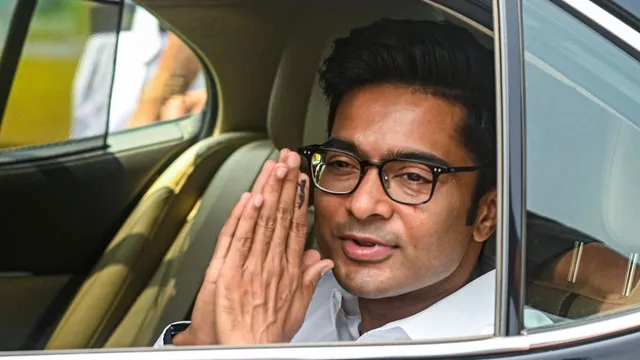 TMC General Secretary and newly elected MP Abhishek Banerjee leaves his Kalighat residence for New Delhi to attend the INDIA alliance meeting, in Kolkata, Wednesday, June 5, 2024