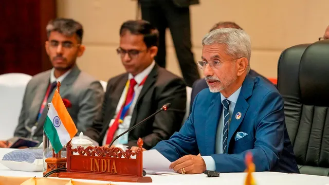 External Affairs Minister S. Jaishankar speaks at the Opening Session of the ASEAN-India Foreign Ministers Meeting, in Vientiane.