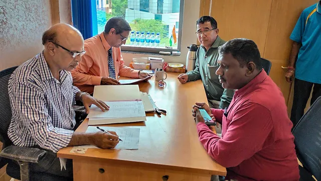 Candidates file nominations for the upcoming elections of Wrestling Federation of India, at Indian Olympic Association (IOA) office in New Delhi on Monday, July 31