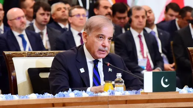 Pakistan Prime Minister Shehbaz Sharif at the SCO meeting