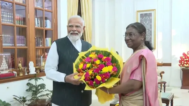 Prime Minister Narendra Modi on Friday met President Droupadi Murmu at the Rashtrapati Bhavan