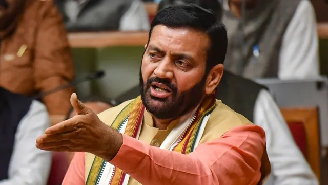 Haryana Chief Minister Nayab Singh Saini speaks during a special session of the state Assembly, in Chandigarh